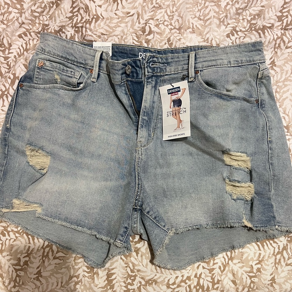 Denizen high rise denim shorts